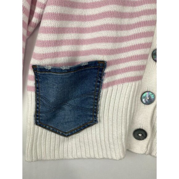 Shannon Passero Oversized Cardigan Womens Size L 80s Girlhoodcore Stripes - Picture 4 of 16